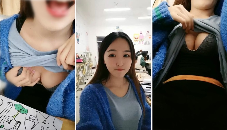 大学校花【身高176小学妹】,课堂上脱裤子露奶,紧张刺激差点被发现,回宿舍拉上蚊帐露出一线天鲍鱼和粉嫩咪咪!